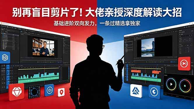 (18384期)别再盲目剪片了!大佬亲授深度解读大招,基础进阶双向发力,一条过精选拿独家-航海圈