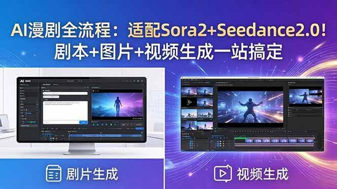 (18400期)AI漫剧全流程:适配Sora2+Seedance2.0!剧本+图片+视频生成一站搞定-航海圈