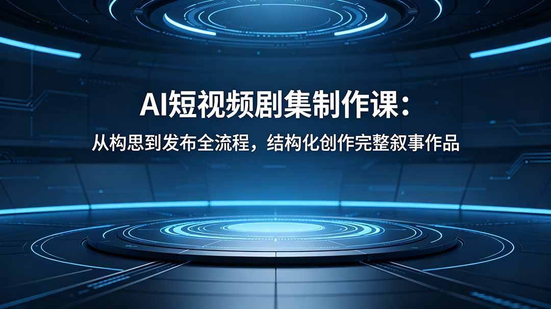 （18414期）AI短视频剧集制作课：从构思到发布全流程，结构化创作完整叙事作品-航海圈