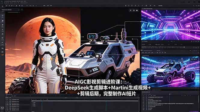 (18475期)AIGC影视剪辑进阶课:DeepSeek生成脚本+Martini生成视频+剪辑后期,完整制作AI短片-航海圈