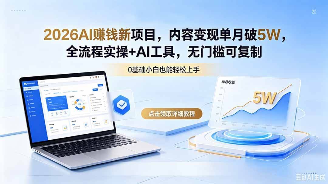 (18476期)2026AI赚钱新项目,内容变现单月破5W,全流程实操+AI工具,无门槛可复制-航海圈
