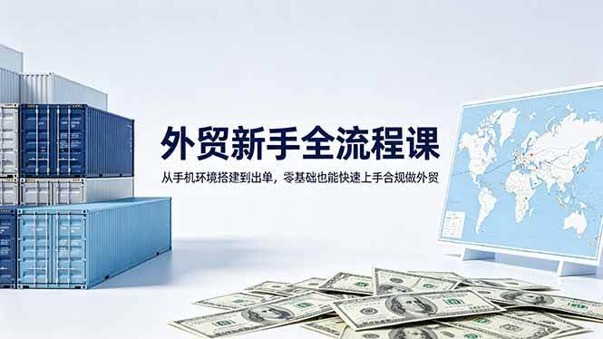 （18481期）外贸新手全流程课：从手机环境搭建到出单，零基础也能快速上手合规做外贸-航海圈