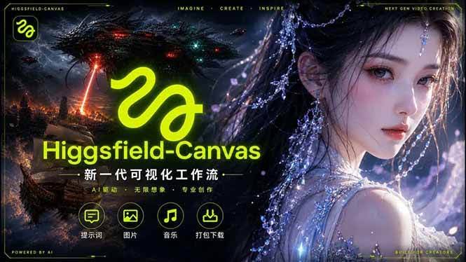 （18502期）Higgsfield Canvas AI视频制作详解，节点式工作流搭建，重构新式视频创作完整教程-航海圈