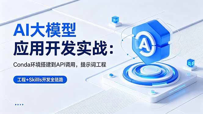 (18518期)AI 大模型应用开发实战:Conda环境搭建到API调用,提示词工程+Skills开发全链路-航海圈