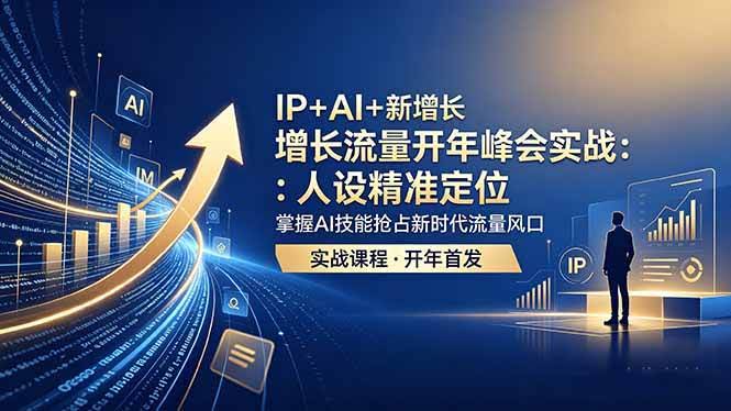 (18530期) IP+AI+新增长 流量开年 峰会实战:人设精准定位 掌握AI技能抢占新时代流量风口-航海圈