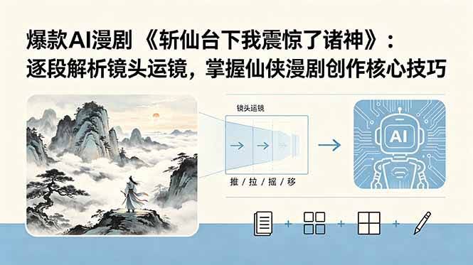 (18620期)爆款AI漫剧《斩仙台下我震惊了诸神》:逐段解析镜头运镜,掌握仙侠漫剧创作核心技巧-航海圈