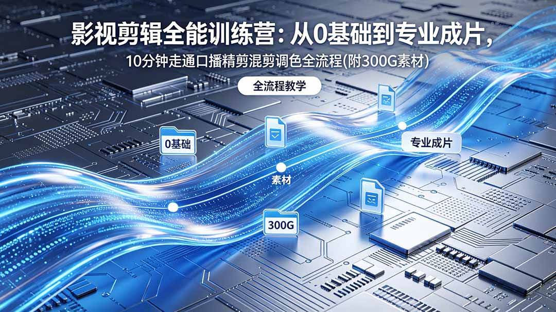（18664期）2026影视剪辑全能实战课｜0基础到专业成片，全流程教学，高清带300G素材-航海圈