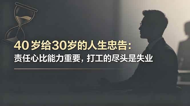 (18769期)付费文章:40岁给30岁的人生忠告:责任心比能力重要,打工的尽头是失业-航海圈