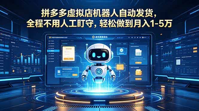 (18779期)拼多多虚拟店机器人自动发货,全程不用人工盯守,轻松做到月入 1-5 万-航海圈