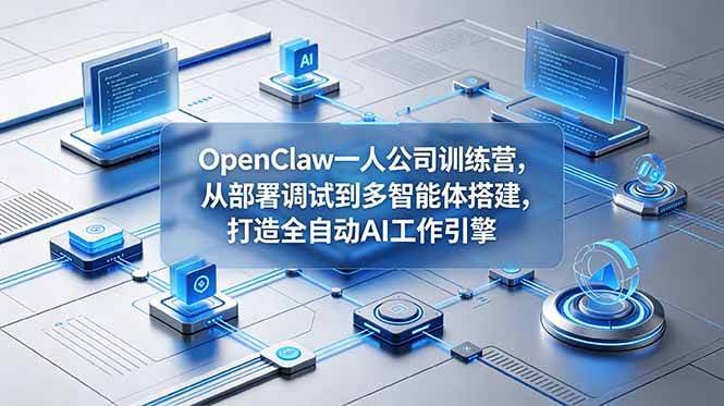 (18789期)OpenClaw 一人公司训练营,从部署调试到多智能体搭建,打造全自动 AI 工作引擎-航海圈
