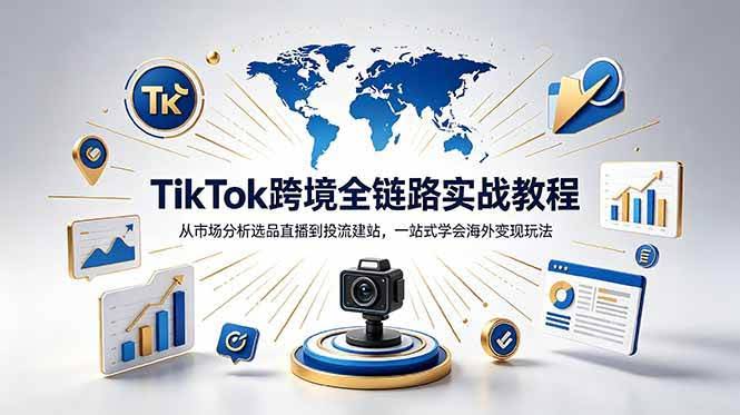 (18805期)TikTok+独立站跨境基础全套教程,拆解平台盈利逻辑,新手从零跑通变现全流程-航海圈