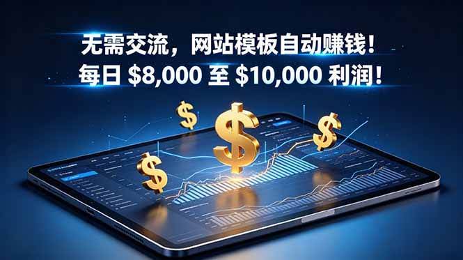 (18854期)无需交流,网站模板自动赚钱!每日 $8,000 至 $10,000 利润!【原创双语字幕】-航海圈