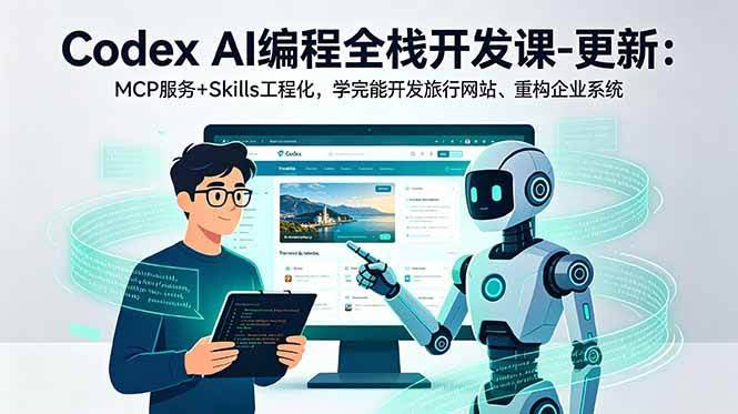 (18858期)Codex AI编程全栈开发课-更新:MCP服务+Skills工程化,学完能开发旅行网站、重构企业系统-航海圈