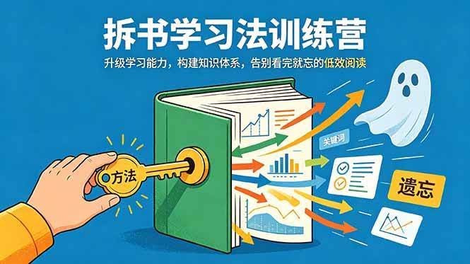 (18874期)拆书学习法训练营,升级学习能力,构建知识体系,,告别看完就忘的低效阅读-航海圈