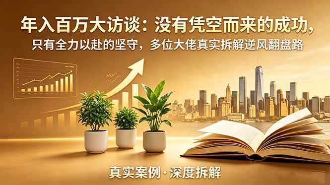 (18891期)年入百万大访谈-更新:没有凭空而来的成功,只有全力以赴的坚守,多位大佬真实拆解逆风翻盘路-航海圈