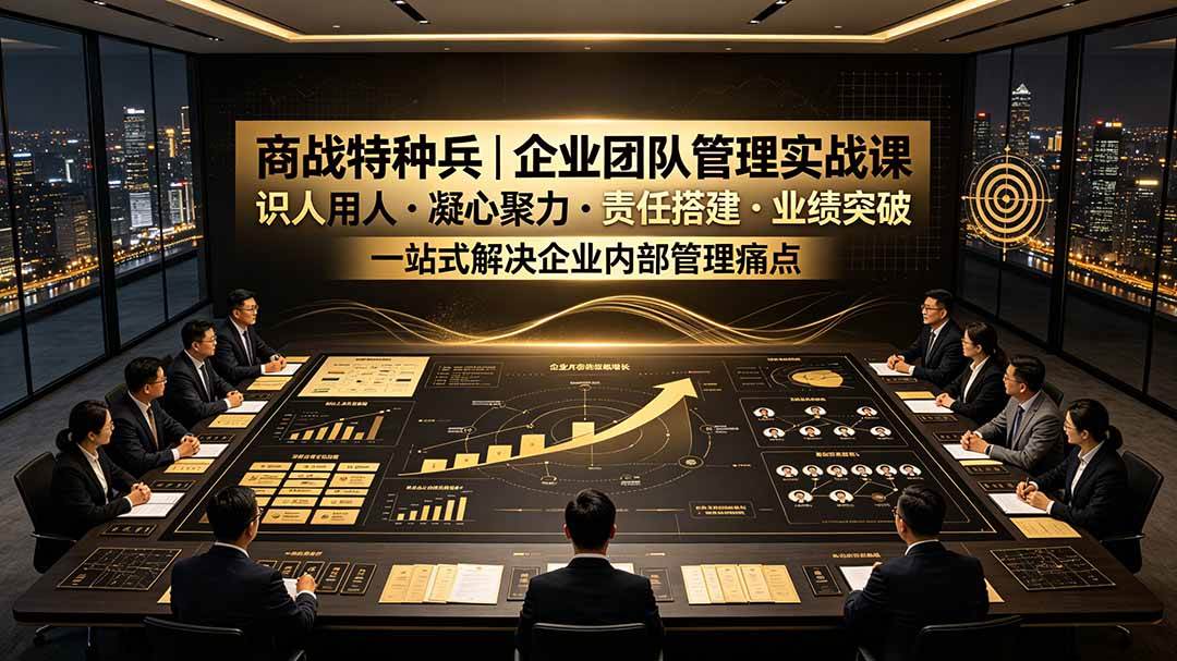(19534期)商战特种兵|企业团队管理实战课:识人用人|凝心聚力|责任搭建|业绩突破,一站式解决企业内部管理痛点-航海圈