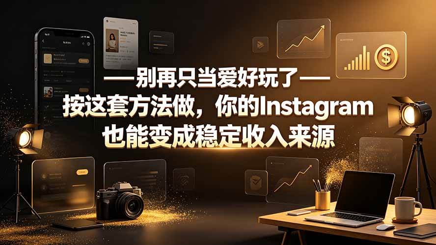 (19591期)别再只当爱好玩了——按这套方法做,你的Instagram也能变成稳定收入来源-航海圈