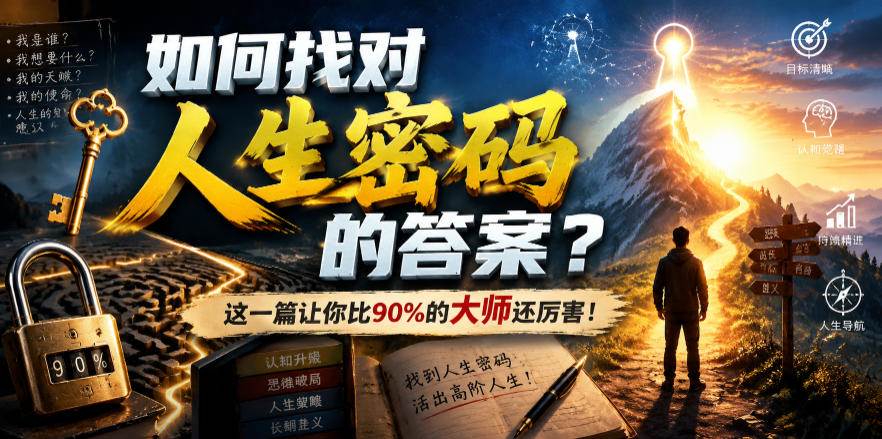 （19601期）付费文章：如何找对人生密码的答案？这一篇让你比90%的大师还厉害！-航海圈