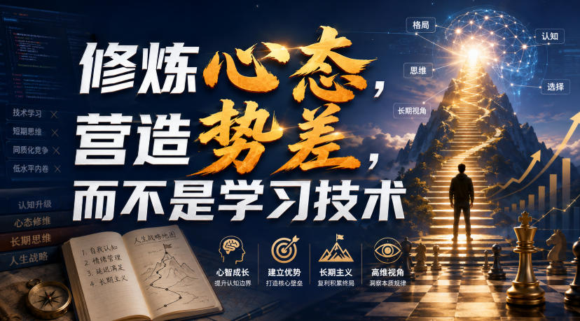 付费文章：修炼心态，营造势差，而不是学习技术-航海圈