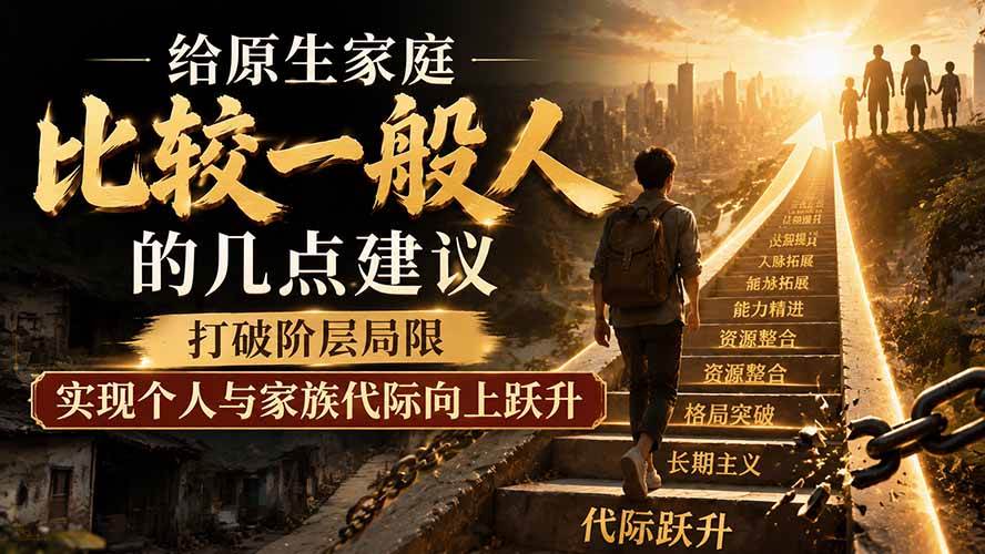 （19708期）付费文章：给原生家庭比较一般人的几点建议，打破阶层局限，实现个人与家族代际向上跃升-航海圈