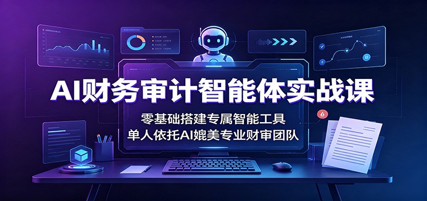 AI财务审计智能体实战课：零基础搭建专属智能工具，单人依托AI媲美专业财审团队-航海圈