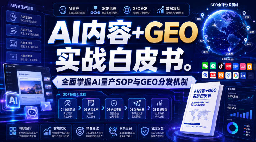 AI内容+GEO实战白皮书，全面掌握AI量产SOP与GEO分发机制【文档】-航海圈