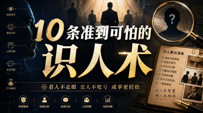 付费文章：10条准到可怕的识人术-航海圈