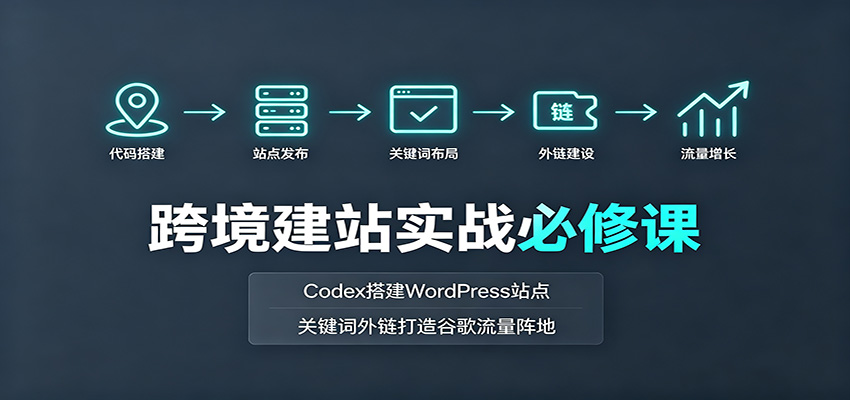 跨境建站实战必修课：Codex搭建WordPress站点，关键词外链打造谷歌流量阵地-航海圈
