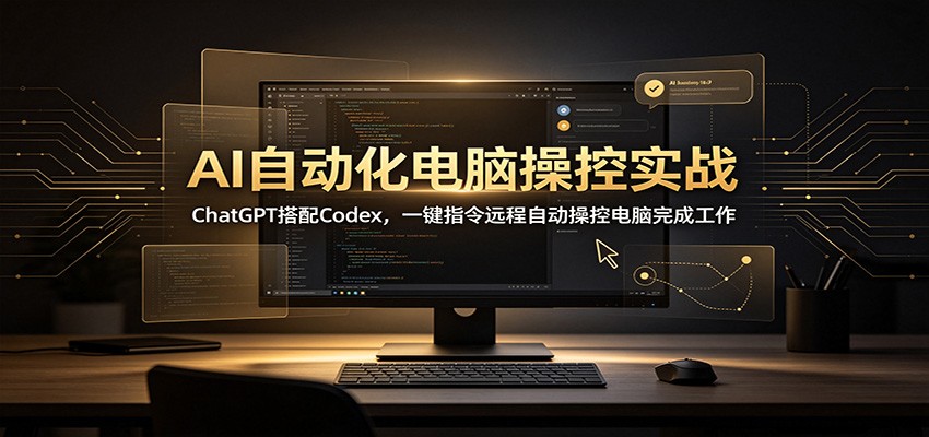 AI自动化电脑操控实战：ChatGPT搭配Codex，一键指令远程自动操控电脑完成工作-航海圈