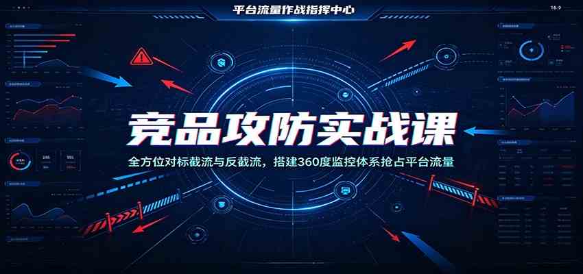 竞品攻防实战课：全方位对标截流与反截流，搭建360度监控体系抢占平台流量-航海圈