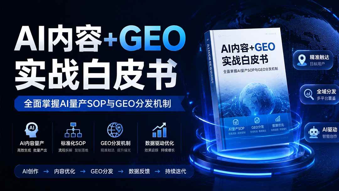（19729期）AI内容+GEO实战白皮书。全面掌握AI量产SOP与GEO分发机制-航海圈