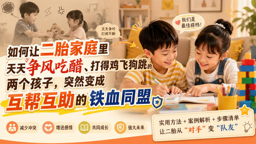 付费文章：如何让二胎家庭里天天争风吃醋、打得鸡飞狗跳的两个孩子，突然变成互帮互助的铁血同盟？-航海圈