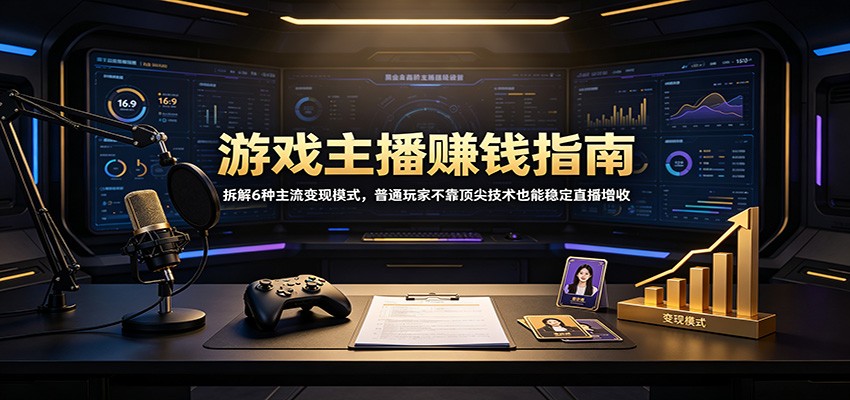 游戏主播赚钱指南：拆解6种主流变现模式，普通玩家不靠顶尖技术也能稳定直播增收-航海圈