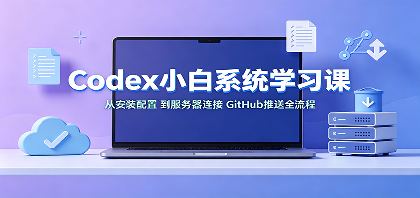 Codex小白系统学习课：小从安装配置，到服务器连接、GitHub推送全流程-航海圈