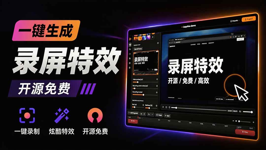 (19893期)Windows录屏神器来了!一键添加自动缩放、光标润色与画面美化效果,轻松省下笔录屏软件费用 Capptivo-航海圈