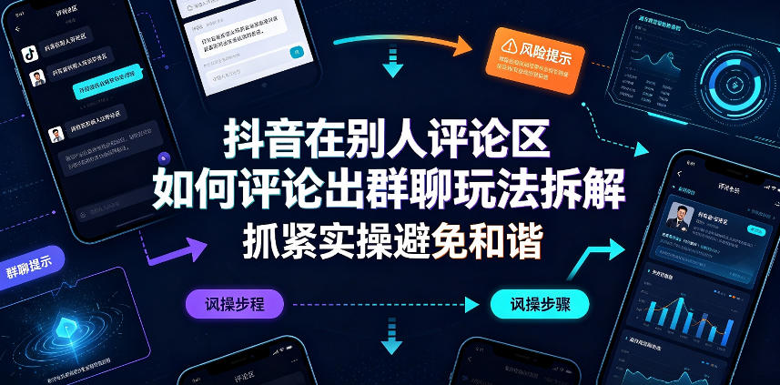 抖音在别人评论区如何评论出群聊玩法拆解，抓紧实操避免和谐-航海圈